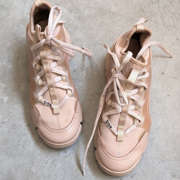 Dior Shoes - Christian Dior D-Connect Sneaker Shoes in Nude Technical Fabric, size 36